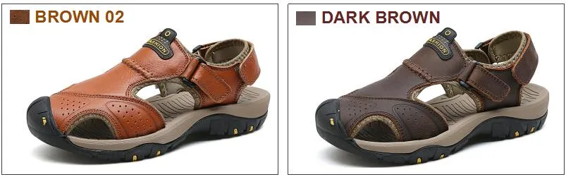 Genuine Leather Male Sandals / Summer Beach Outdoor Shoes / Casual Alternative Fashion