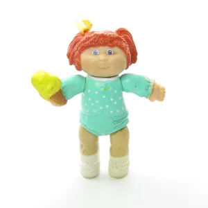 Girl with Red Pigtails & Aqua Outfit Ice Cream Cone Vintage Cabbage Patch Kids Poseable Figure