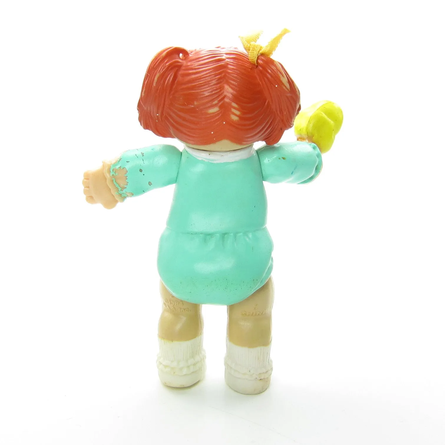 Girl with Red Pigtails & Aqua Outfit Ice Cream Cone Vintage Cabbage Patch Kids Poseable Figure