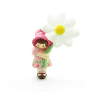 Hallmark Pixie Pin Vintage Girl with Bonnet and Flower