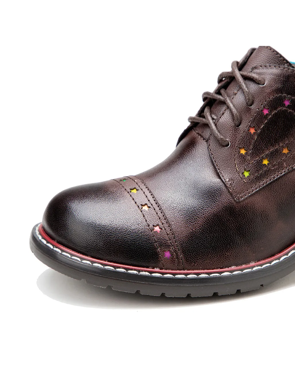 Hand-painted Vintage Oxford Shoes for Women