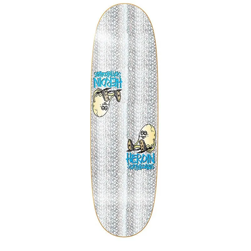 Heroin 9.25" SYMMETRICAL HOLO EGG Shaped Skateboard Deck