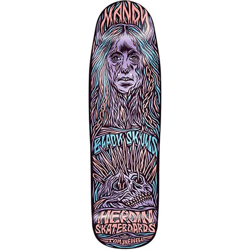 Heroin 9.25" X Mandy X Newell Shaped Skateboard Deck