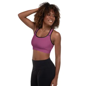 Hibiscus Purple Padded Sports Bra