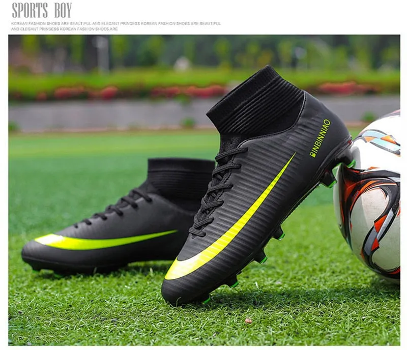 Indoor Outdoor Soccer Shoes for Men Women Football Shoes Kids Training Sneakers Spikes Soccer Cleats Futsal Football Boots