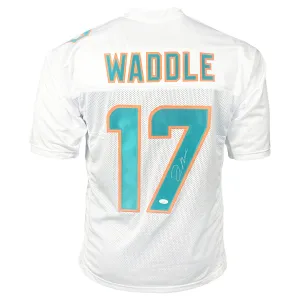 Jaylen Waddle Signed Miami White Football Jersey (JSA)