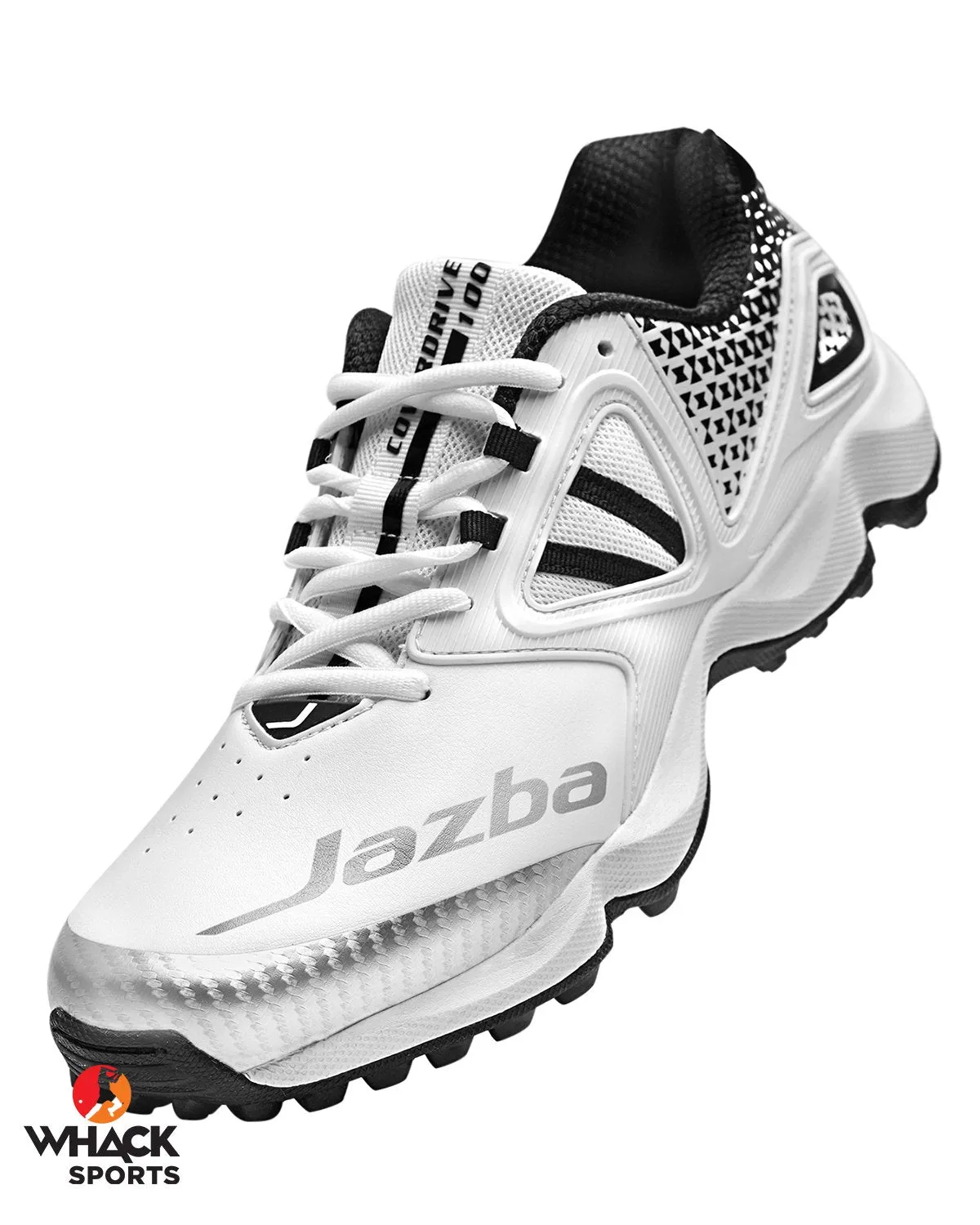 Jazba Cover Drive 100 - Rubber Cricket Shoes - Black