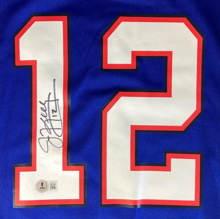 Jim Kelly Signed Buffalo Bills Blue Nike Game Jersey BAS ITP