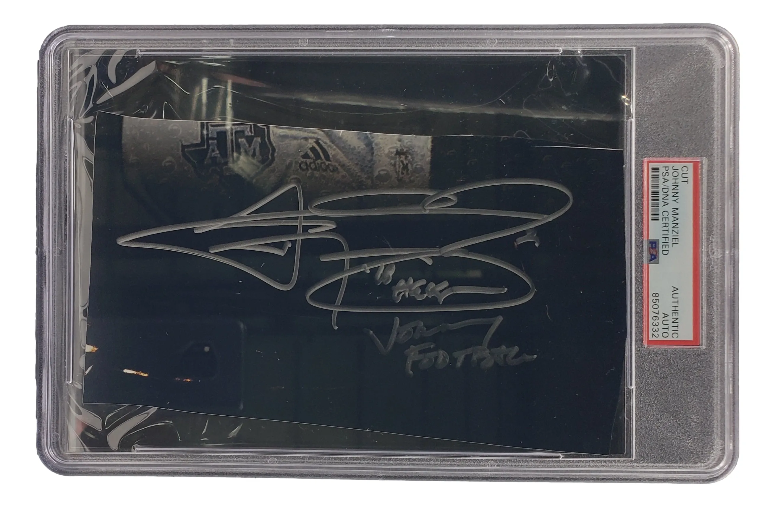 Johnny Manziel Signed Slabbed Texas A&M Aggies Cut Signature PSA/DNA 85076332