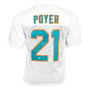 Jordan Poyer Signed Miami White Football Jersey (Beckett)