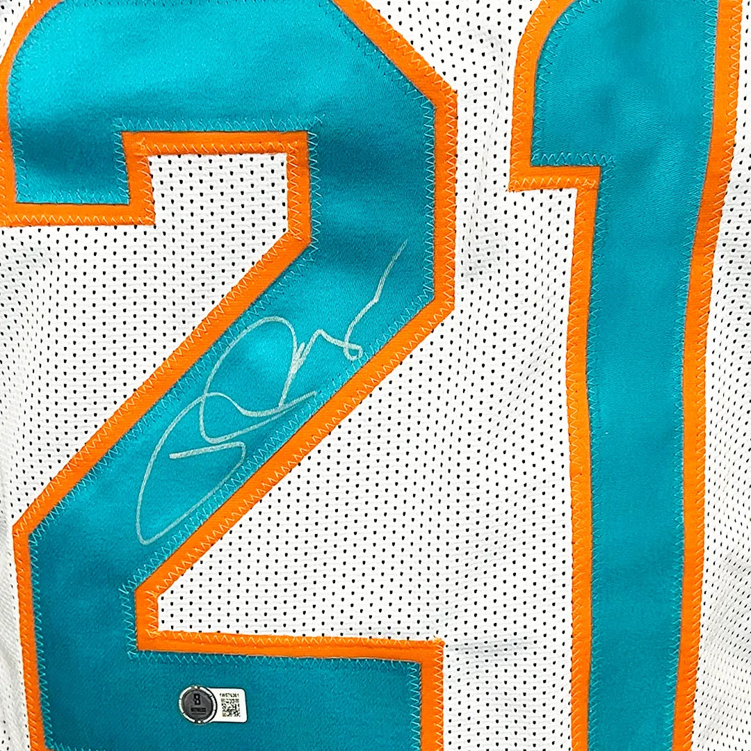 Jordan Poyer Signed Miami White Football Jersey (Beckett)