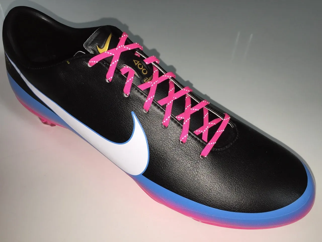 JR SR4U Laces Neon Pink Reflective