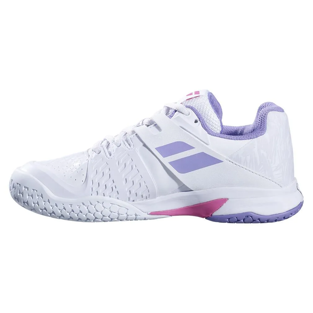 Juniors` Propulse AC Tennis Shoes White and Lavender