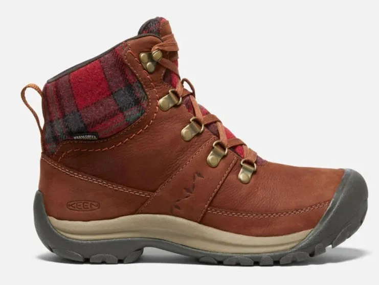 Keen Women's Kaci III Winter Mid Waterproof Tortoise/Red Plaid 1026718