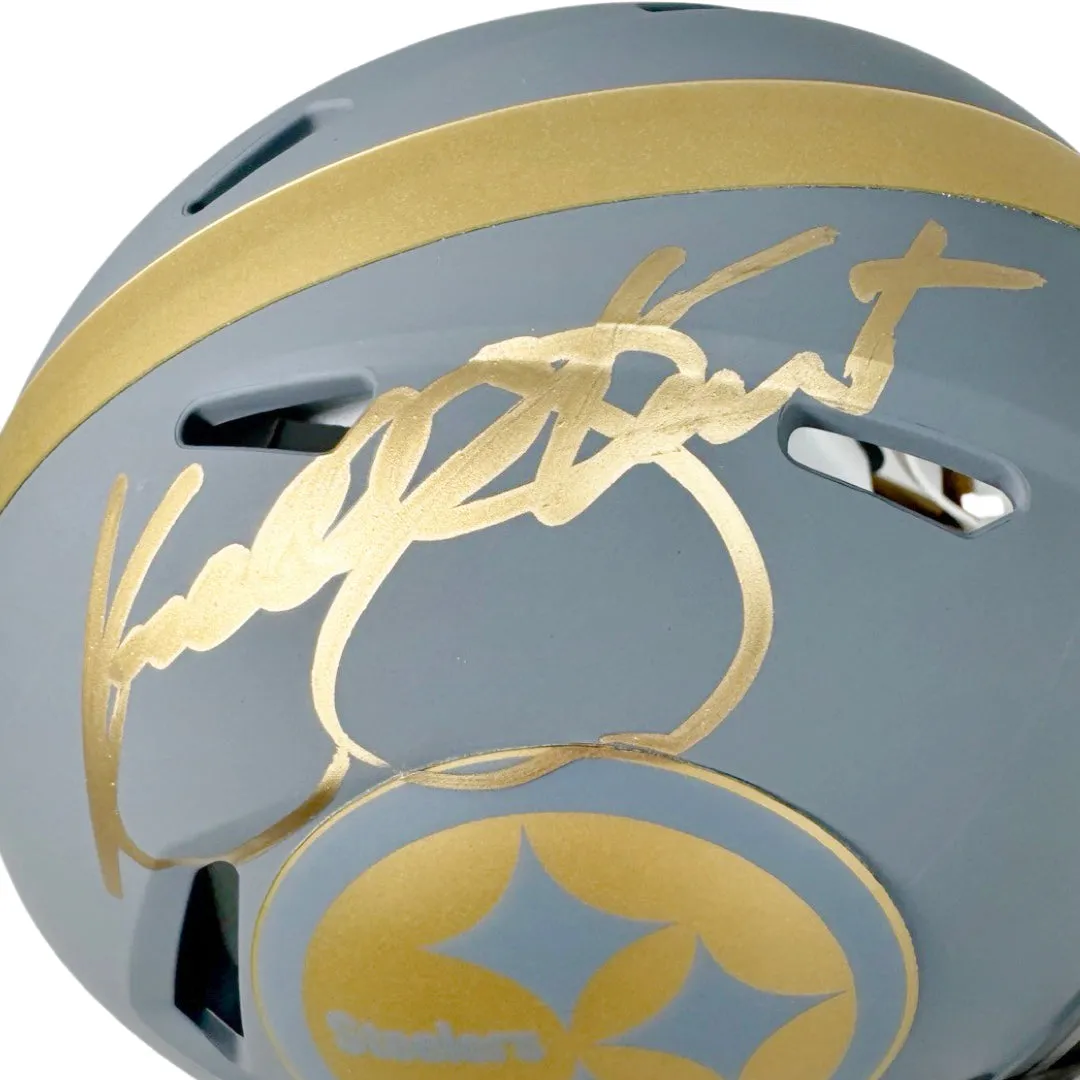 Kordell Stewart Signed Pittsburgh Steelers Slate Speed Alternate Mini Football Helmet (Beckett)