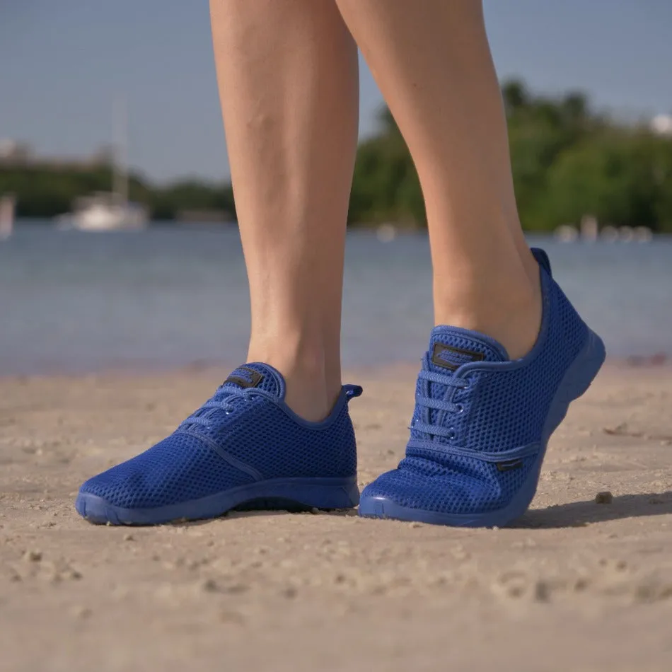 Ladies Aqua Sneakers Royal Blue