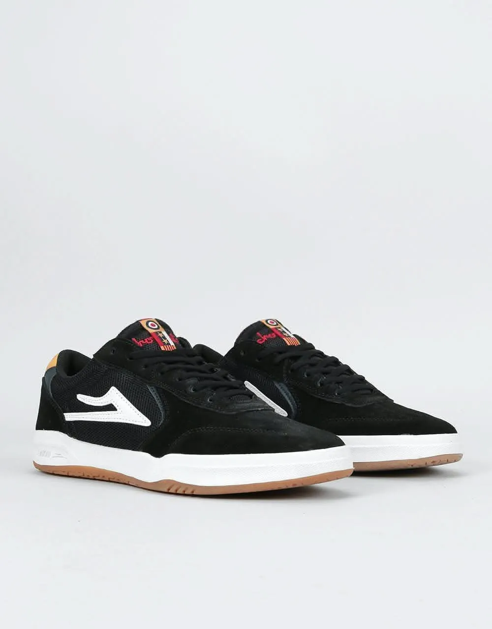 Lakai x Chocolate Atlantic Skate Shoes - Black/Yellow Suede