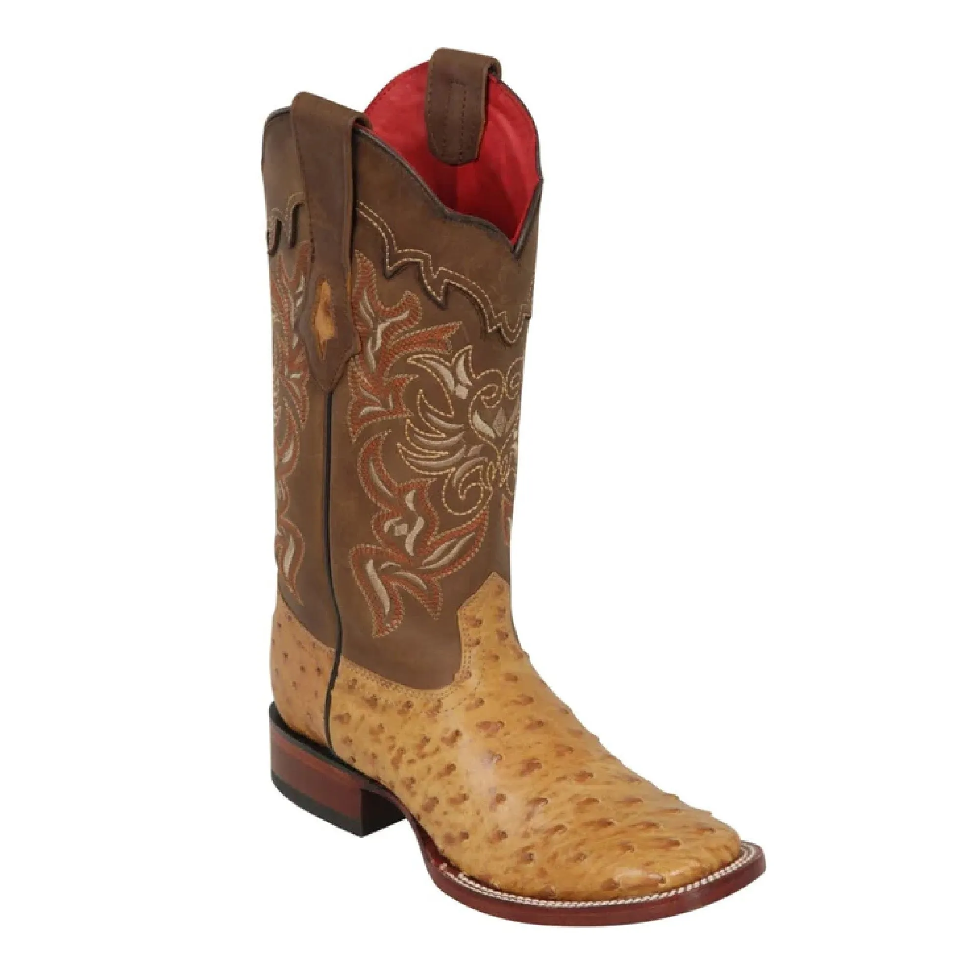 Los Altos Boots Women #322N0354 Ladies Dubai Boot W Medallon | Style Ostrich Boots | Color Amber