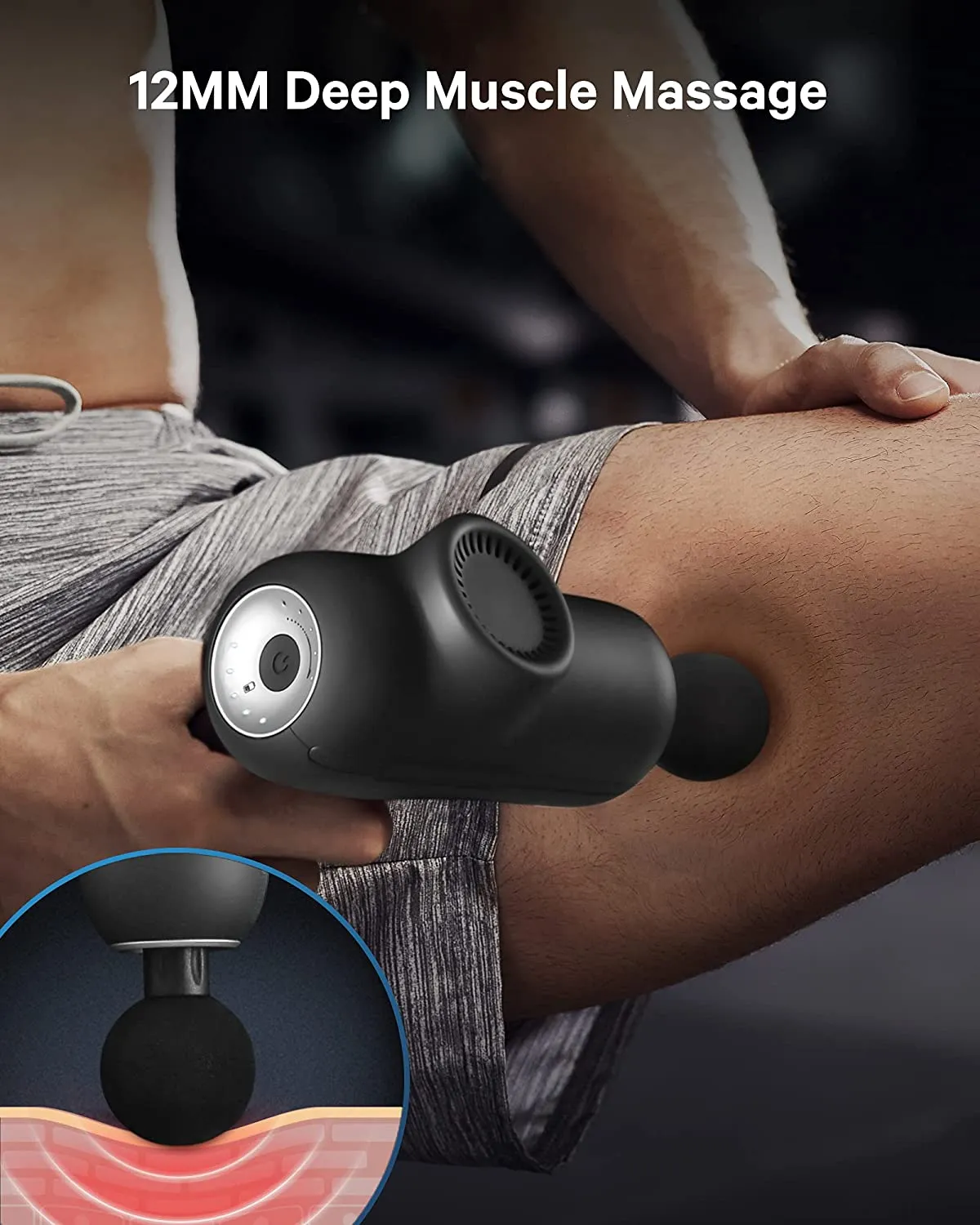 Massage Gun for Athletes, Handheld Massage Deep Tissue Body Muscle Massage Gun Professional Percussion for Pain Relief