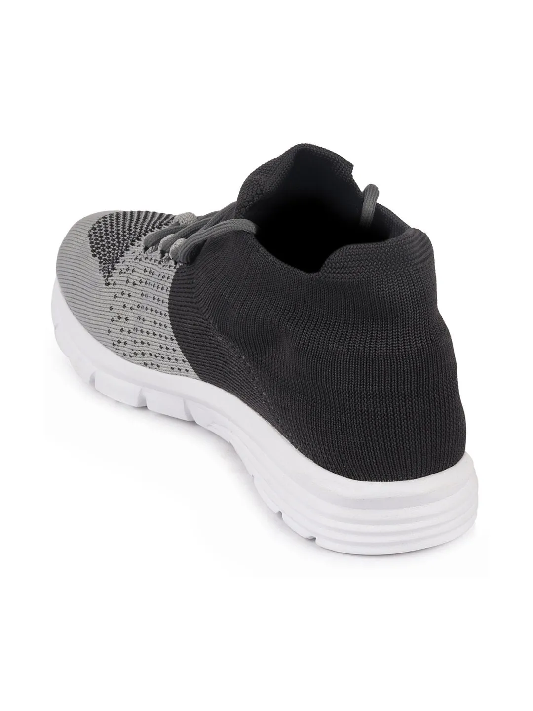 Men Grey Sports & Outdoor Lace Up Running Shoes