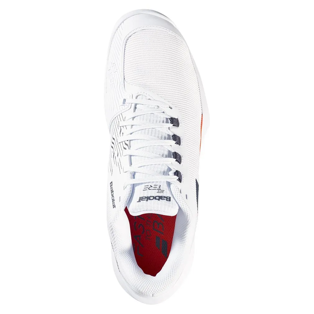 Men's Jet Tere 2 All Court Tennis Shoes White and Strike Red