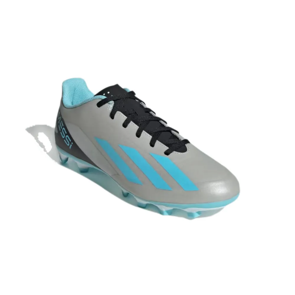 Men's X Crazyfast Messi.4 Flexible Ground Football Shoe (Silver Metallic/Bliss Blue/Black)