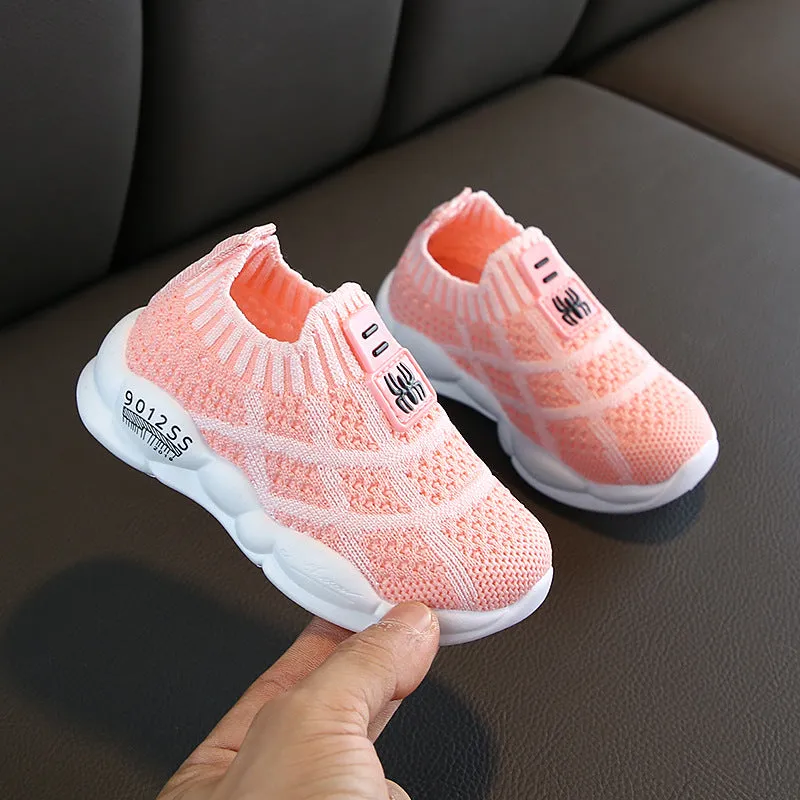 Mesh Sneakers Korean Style Boys And Girls Fly-knit Casual Shoes