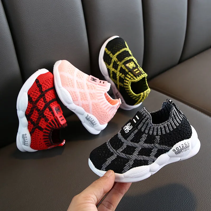 Mesh Sneakers Korean Style Boys And Girls Fly-knit Casual Shoes