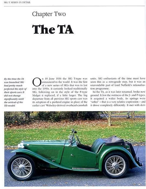 MG T Series In Detail: TA-TF 1935-55 (In Detail)