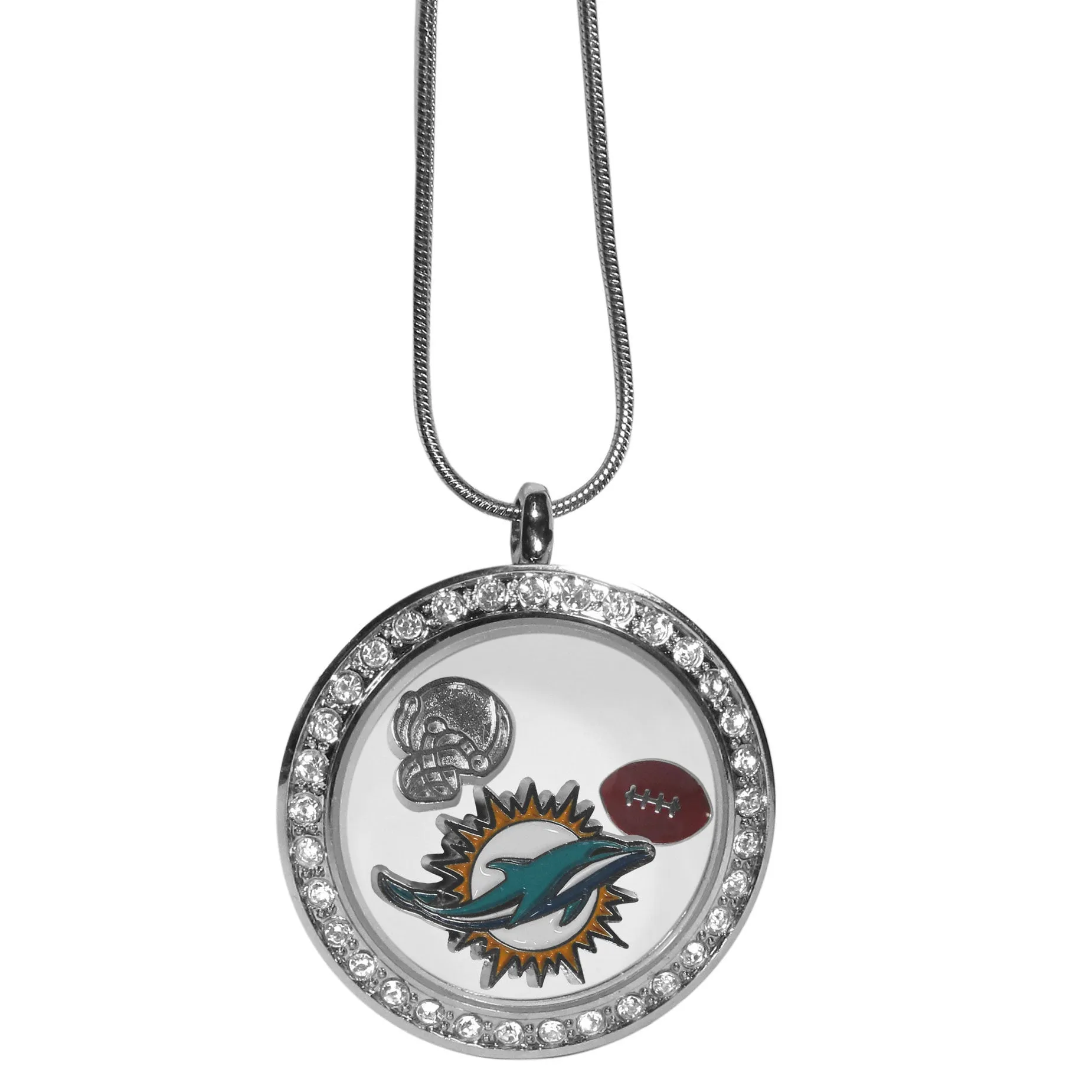 Miami Dolphins Locket Necklace