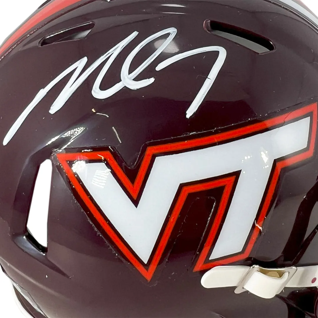 Michael Vick Signed Virginia Tech Hokies Speed Mini Football Helmet (Beckett)