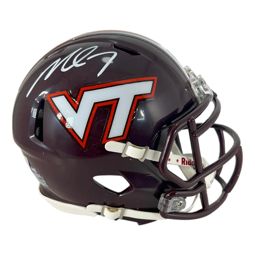 Michael Vick Signed Virginia Tech Hokies Speed Mini Football Helmet (Beckett)