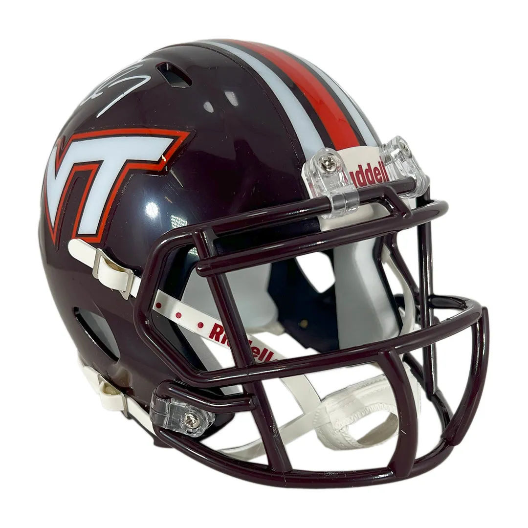 Michael Vick Signed Virginia Tech Hokies Speed Mini Football Helmet (Beckett)