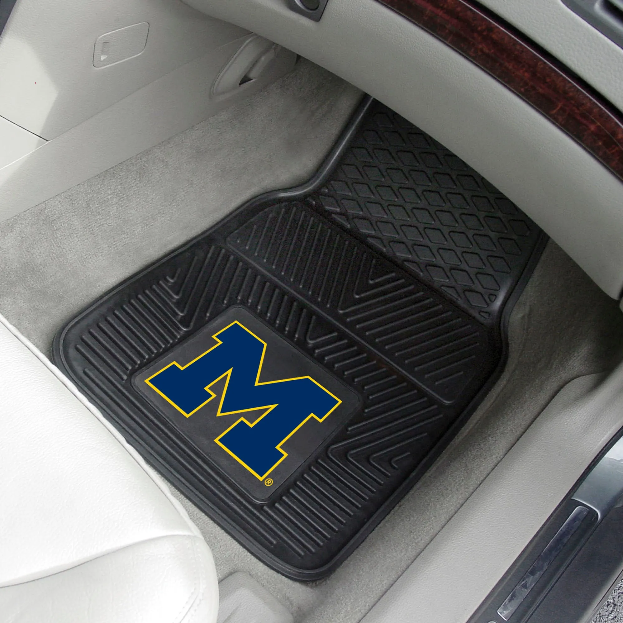 Michigan Wolverines Heavy Duty Car Mat Set - 2 Pieces