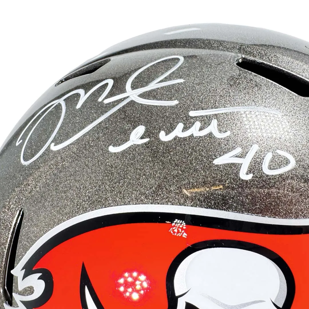 Mike Alstott Signed Tampa Bay Buccaneers Speed Full-Size Replica Football Helmet (Beckett)