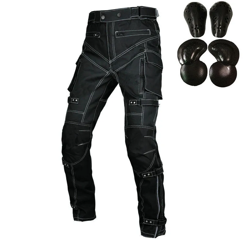 Motorcycle Riding Pants with Reflective Tape, Adjustable Size, Waterproof