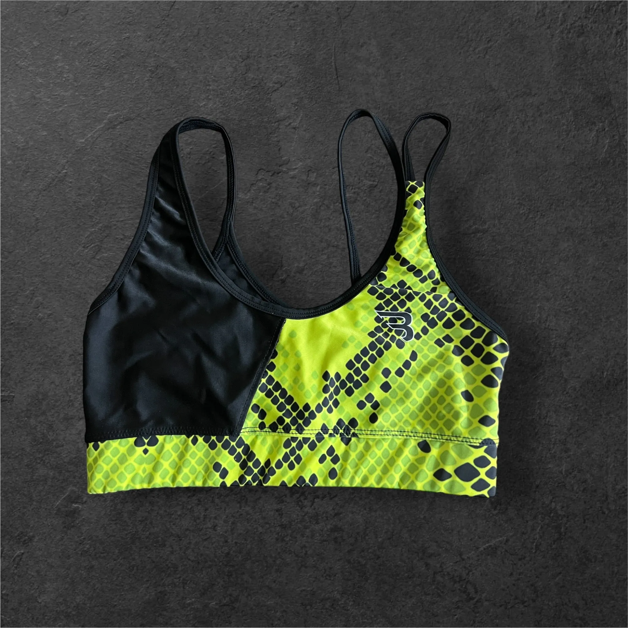 Neon Snake Print Sports Bra