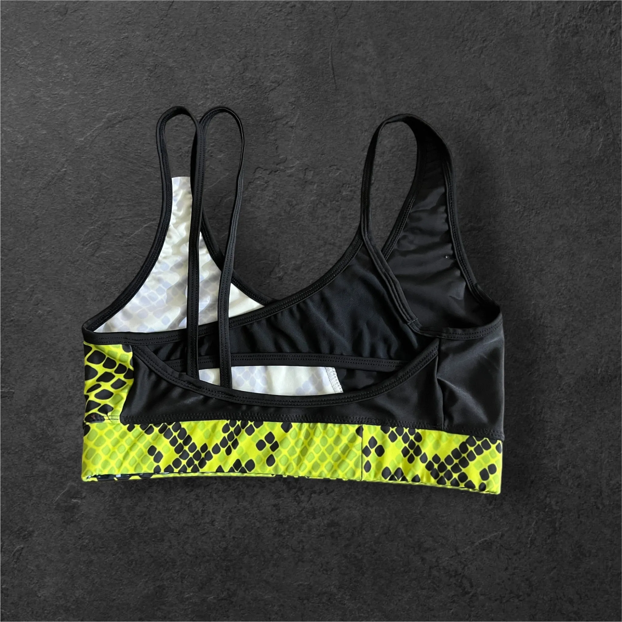 Neon Snake Print Sports Bra