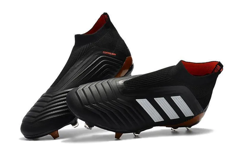 New Adidas Predator FG Soccer Cleats Shoes Black White Red