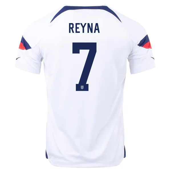 Nike United States Gio Reyna Home Jersey 22/23 (White/Loyal Blue)