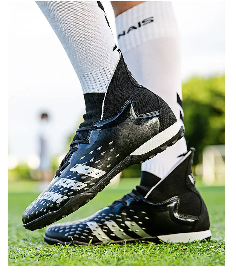 Non-Slip High-Top Soccer Cleats for Adult and Kids, Breathable