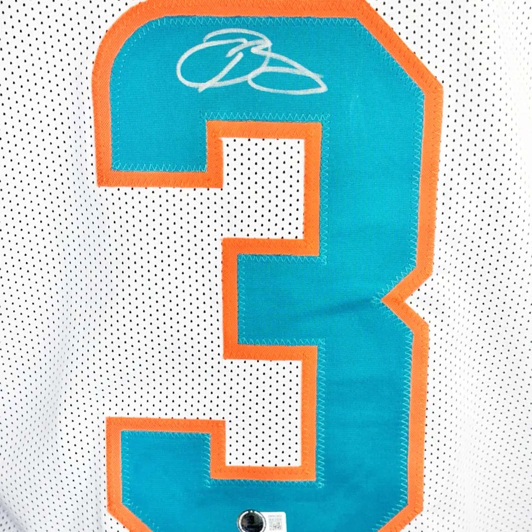 Odell Beckham Jr Signed Miami White Football Jersey (Beckett)