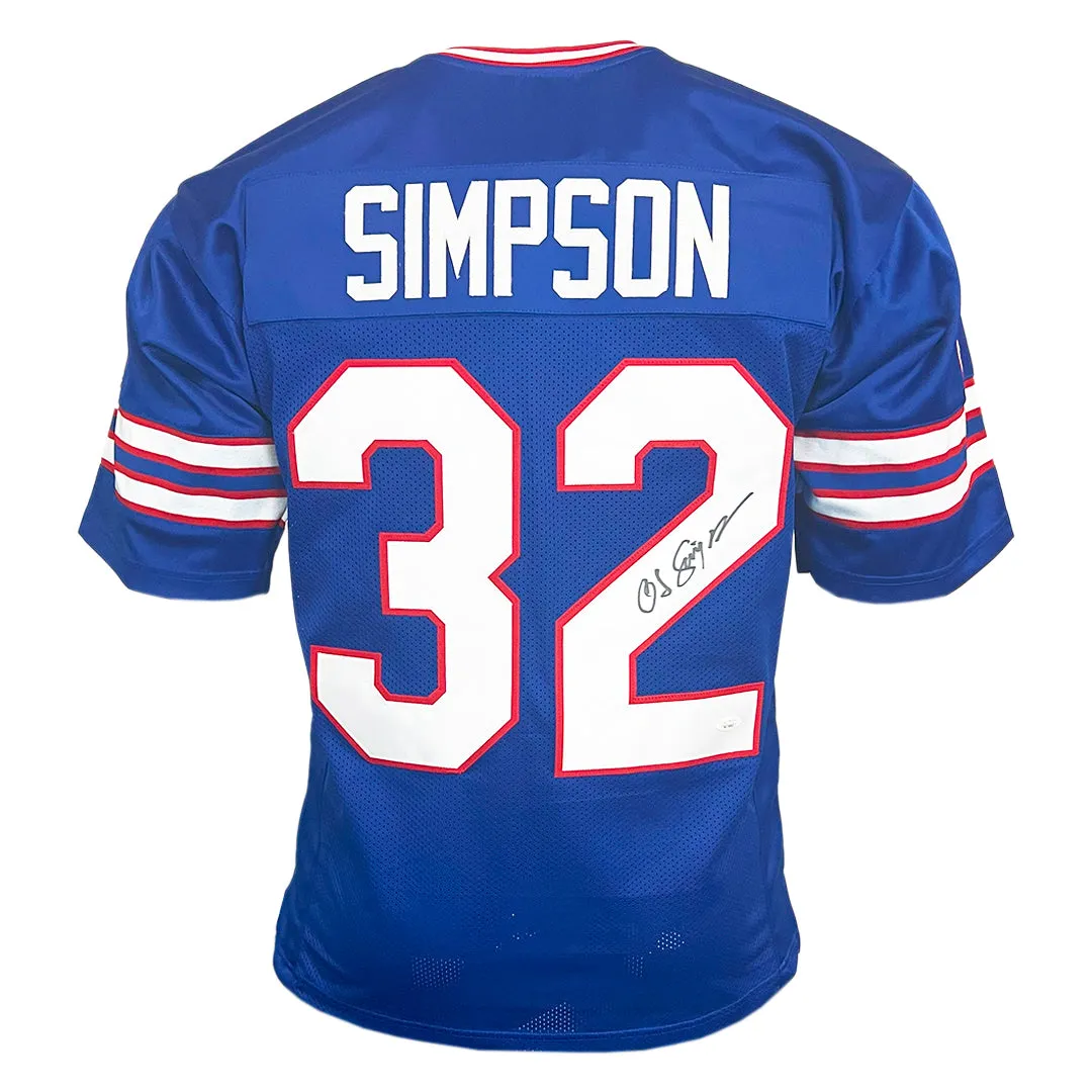 OJ Simpson Signed Buffalo Blue Football Jersey (JSA)