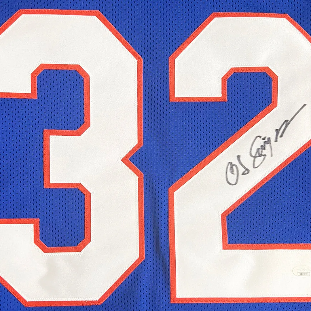 OJ Simpson Signed Buffalo Blue Football Jersey (JSA)