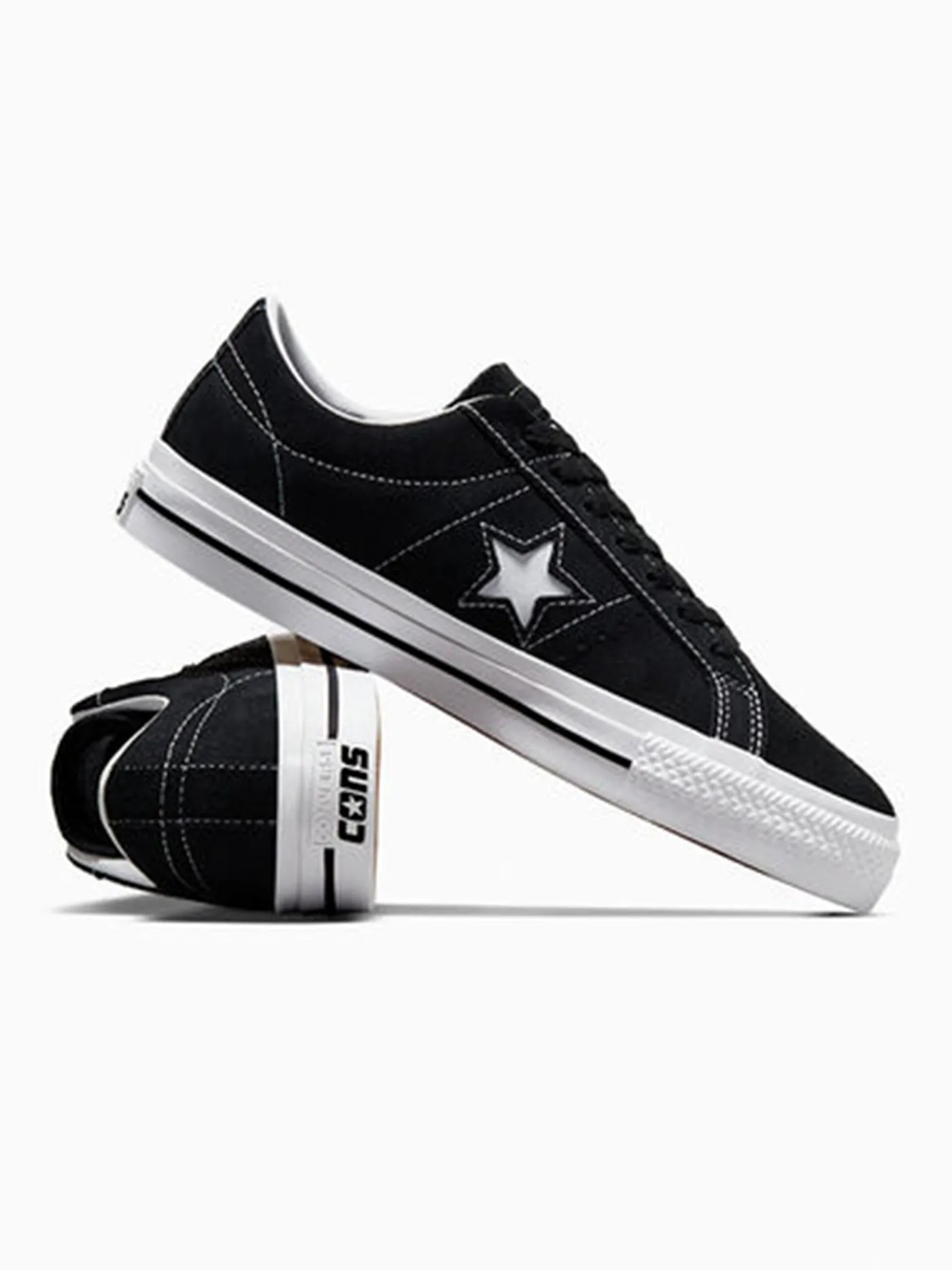 One Star Pro Suede Black/Black/White Shoes