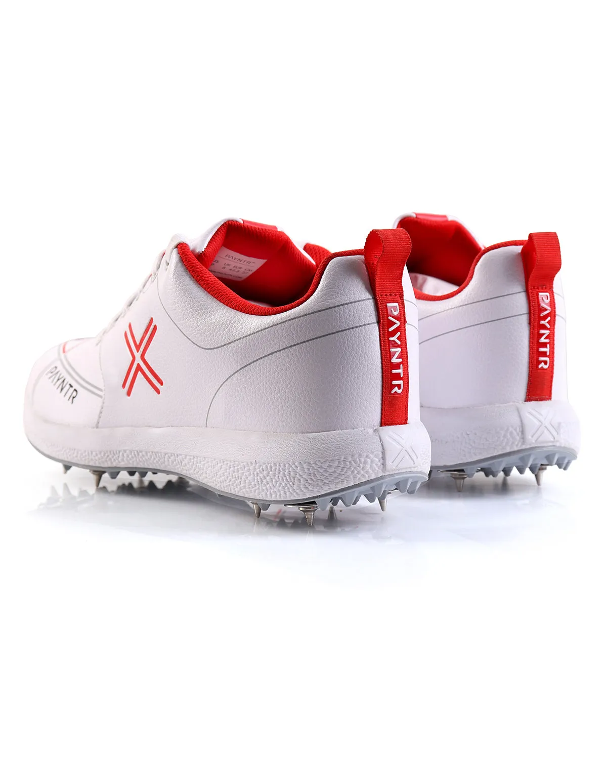 Payntr X Cricket Shoes - Spike - All White