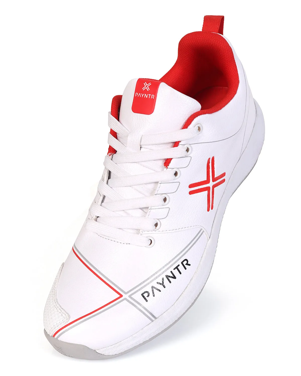 Payntr X Cricket Shoes - Spike - All White