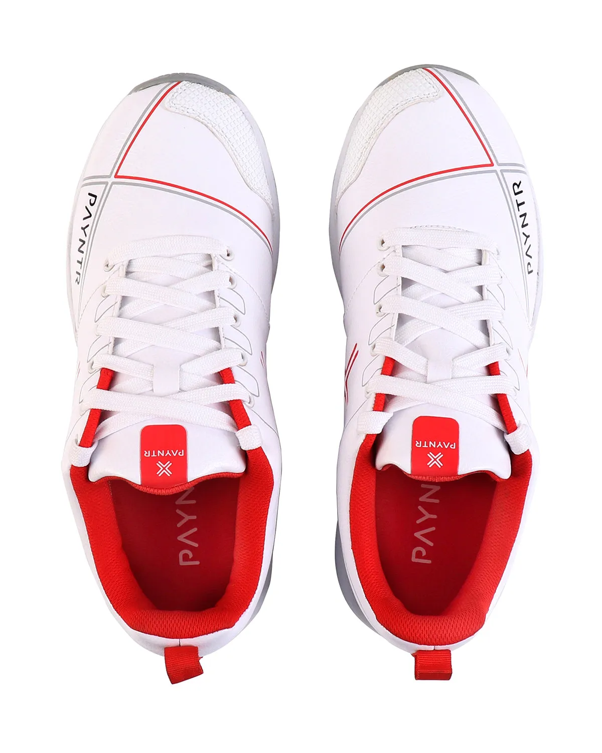 Payntr X Cricket Shoes - Spike - All White