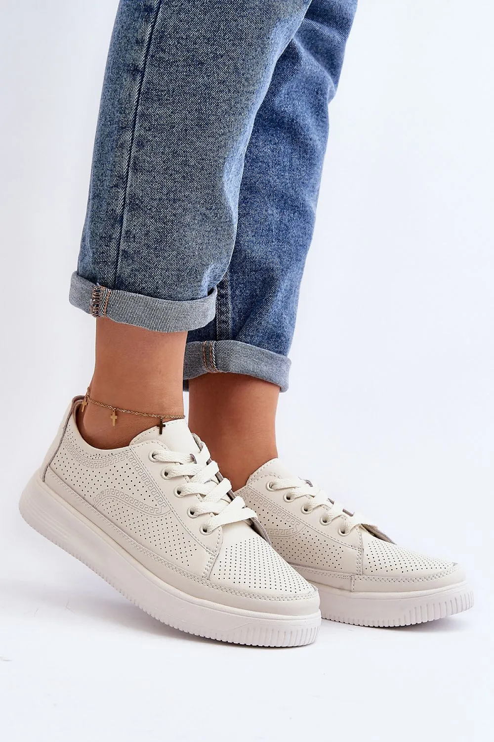 Perforated Leather Sneakers