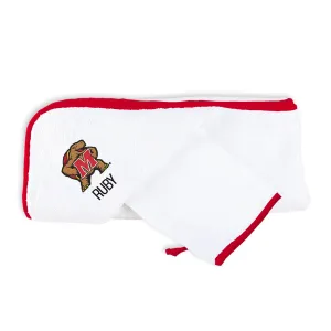 Personalized Maryland Terrapins Mascot Hooded Towel & Wash Mitt Set